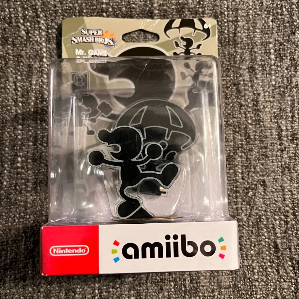 Nintendo Mr. Game and Watch‎ Amiibo Figure Super Smash Bros. Series Brand new - Picture 2 of 6